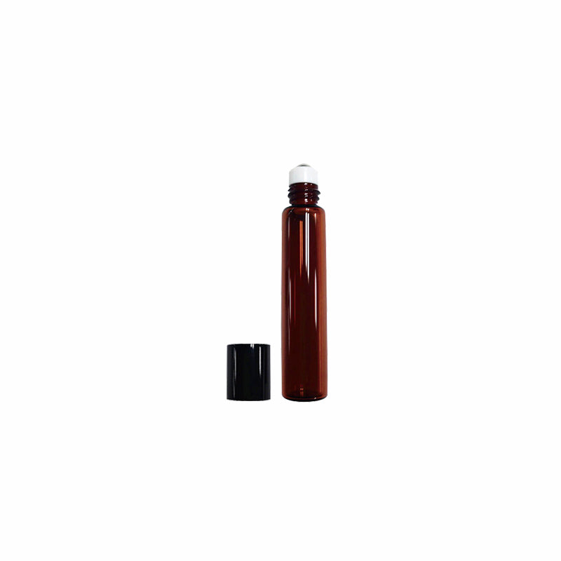Brown light-blocking glass roll-on bottle 7ml