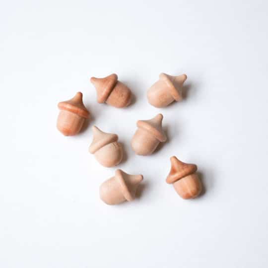 Wooden diffuser, small acorn, pack of 7