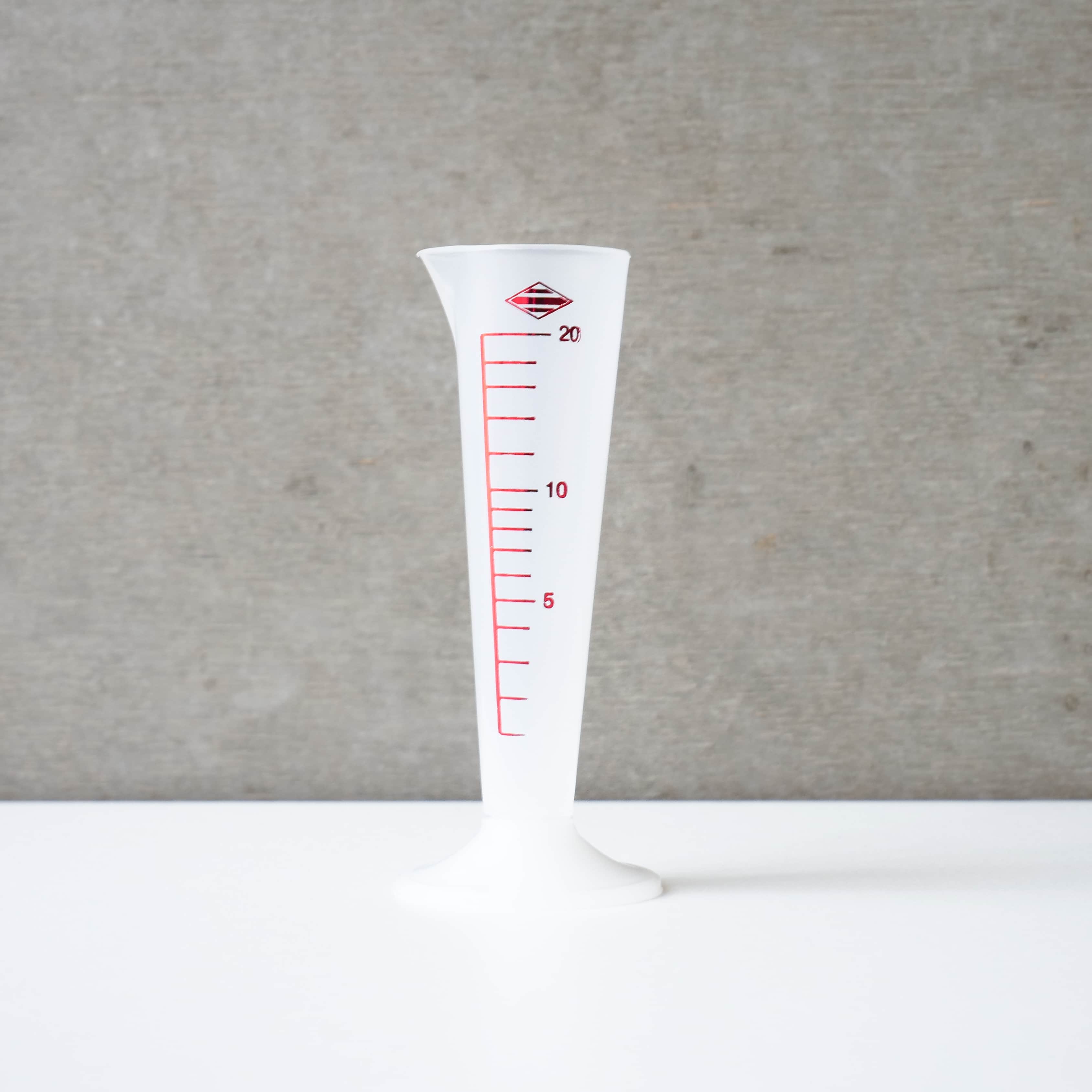 Plastic beaker, 20ml, conical
