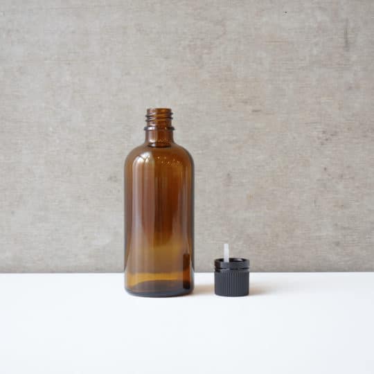 Amber bottle E-100ml with drop stopper