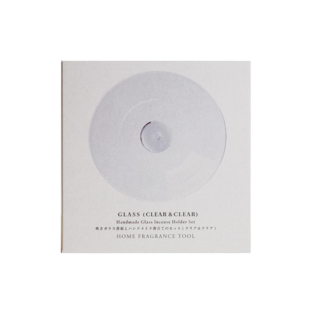 A set of blown glass incense burner and handmade bead incense holder